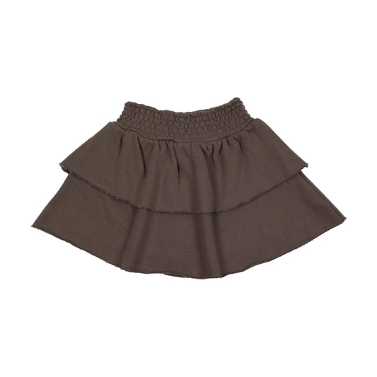 KIN & KIN CHESTNUT TIERED SKIRT