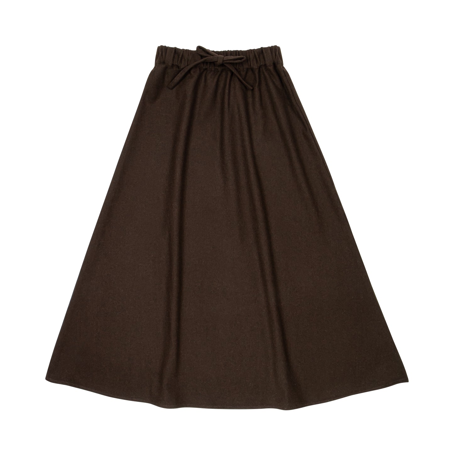 KIN & KIN BROWN WOOL MAXI SKIRT