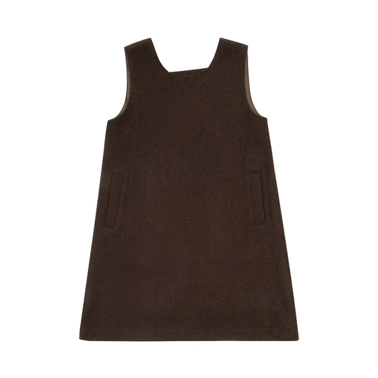 KIN & KIN BROWN WOOL POCKET JUMPER