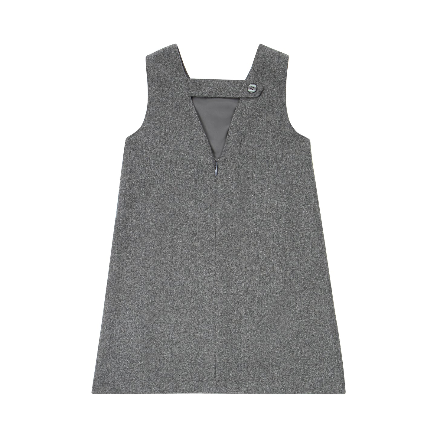KIN & KIN GREY WOOL POCKET JUMPER
