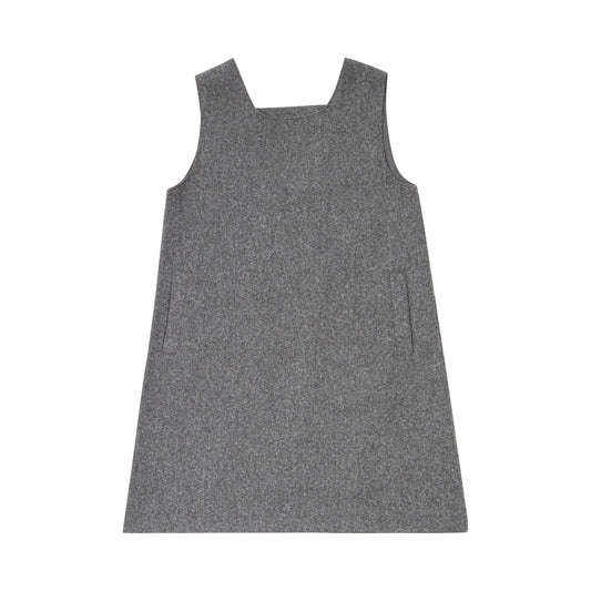 KIN & KIN GREY WOOL POCKET JUMPER