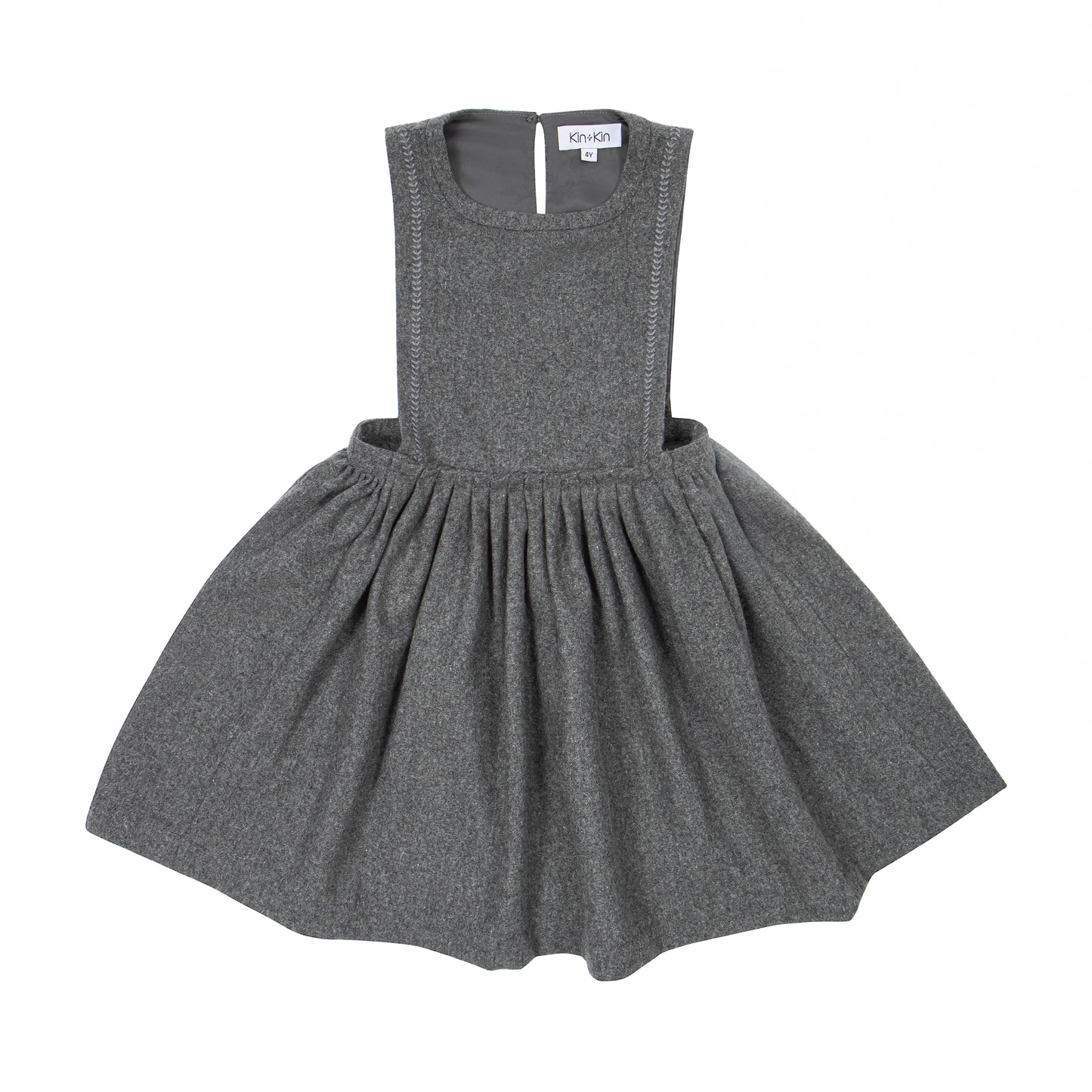 KIN & KIN GREY PINAFORE FLARE JUMPER