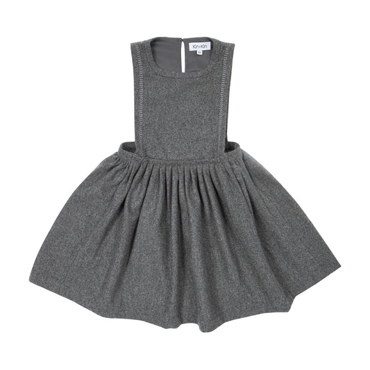KIN & KIN GREY PINAFORE FLARE JUMPER