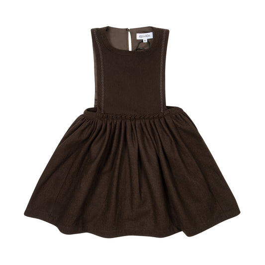 KIN & KIN BROWN PINAFORE FLARE JUMPER