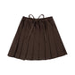 KIN & KIN BROWN PLEATED SKIRT