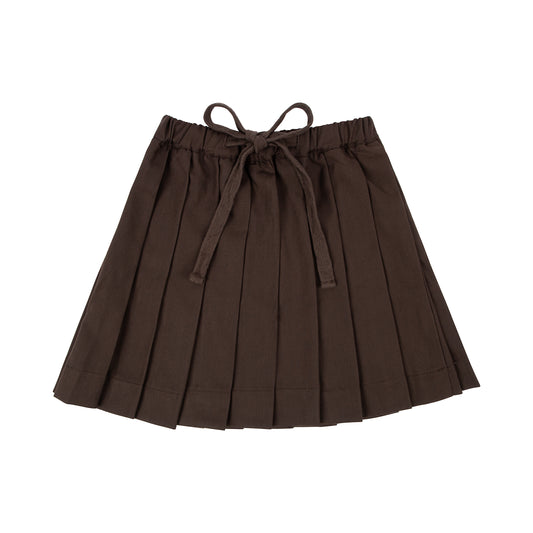 KIN & KIN BROWN PLEATED SKIRT