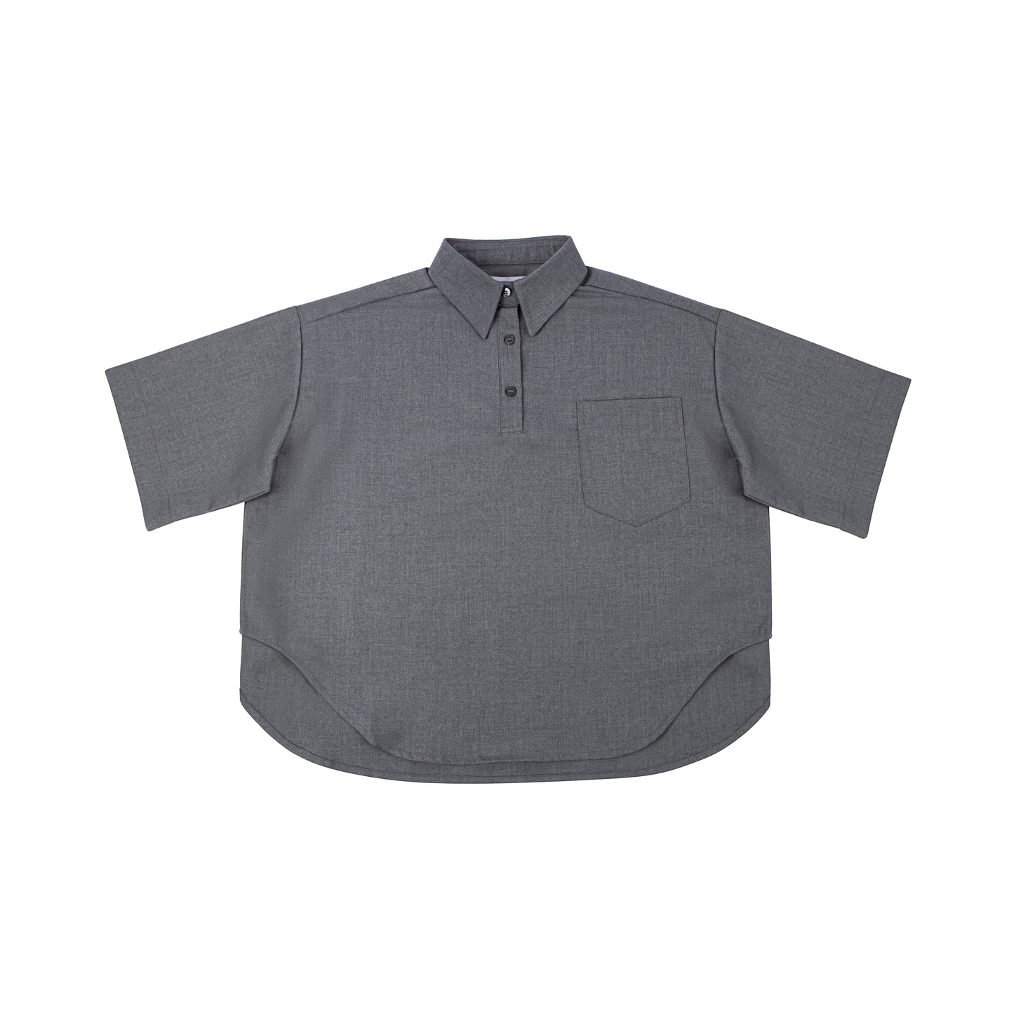 KIN & KIN GREY OVERSIZED COLLAR SHIRT