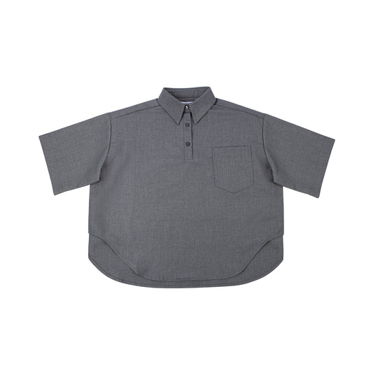 KIN & KIN GREY OVERSIZED COLLAR SHIRT