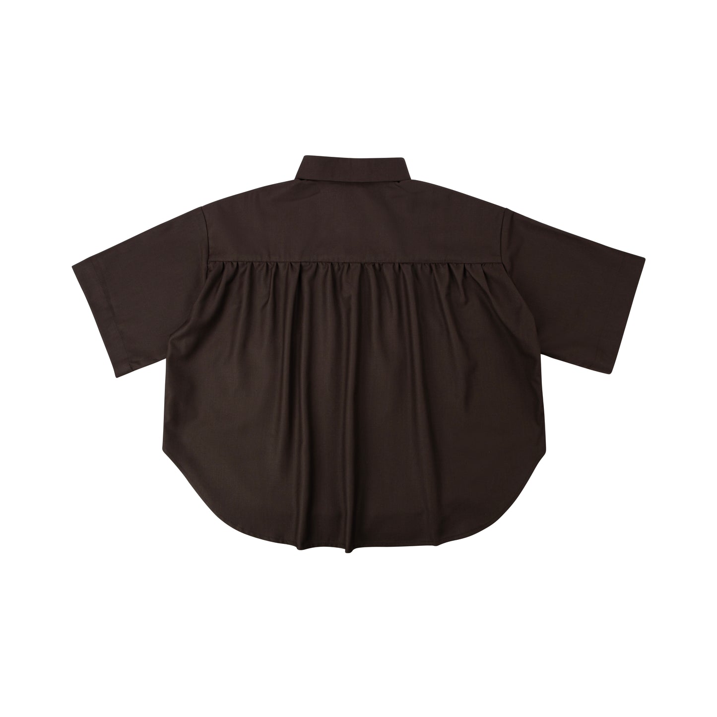 KIN & KIN BROWN OVERSIZED COLLAR SHIRT