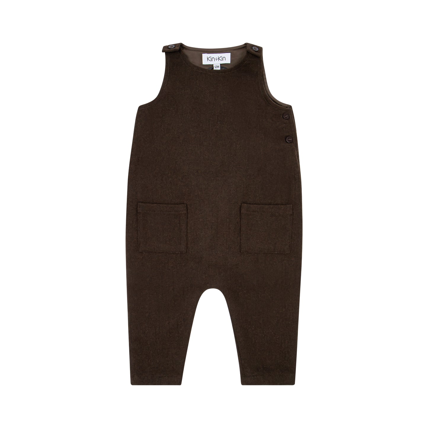 KIN & KIN BROWN POCKET ROMPER