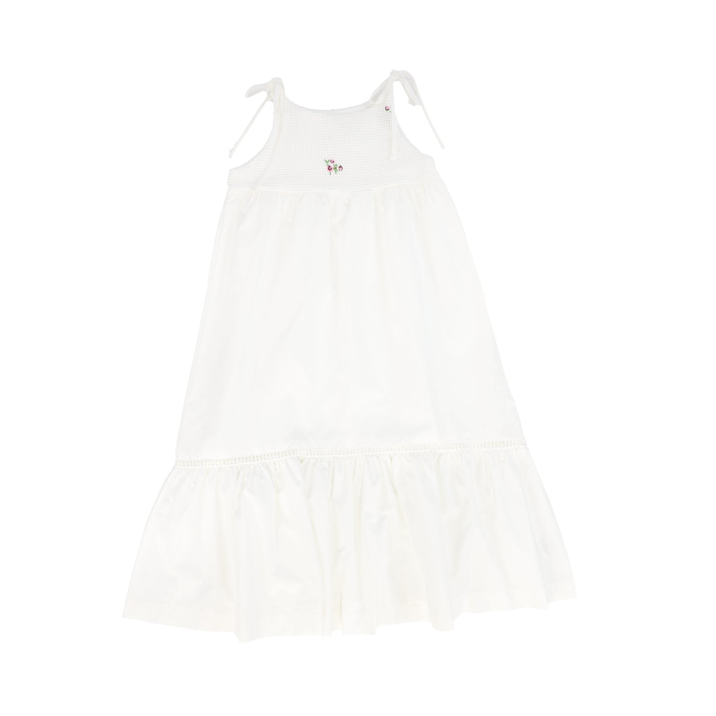 KIPP WHITE TEXTURED FLOWER EMBROIDERED JUMPER [FINAL SALE]