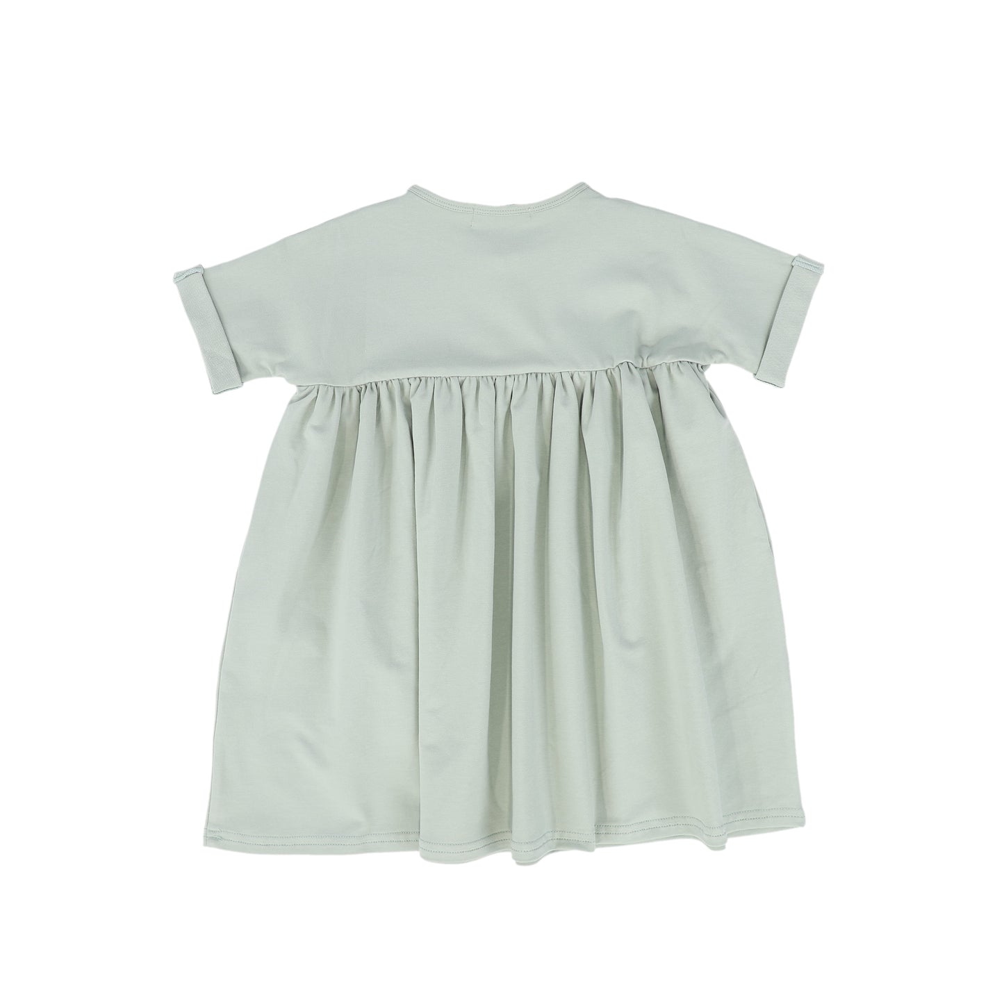 RETRO KID SAGE BUTTON WAISTED DRESS