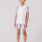 KIPP BLUE/WHITE SIDE STRIPE COLLAR SHIRT