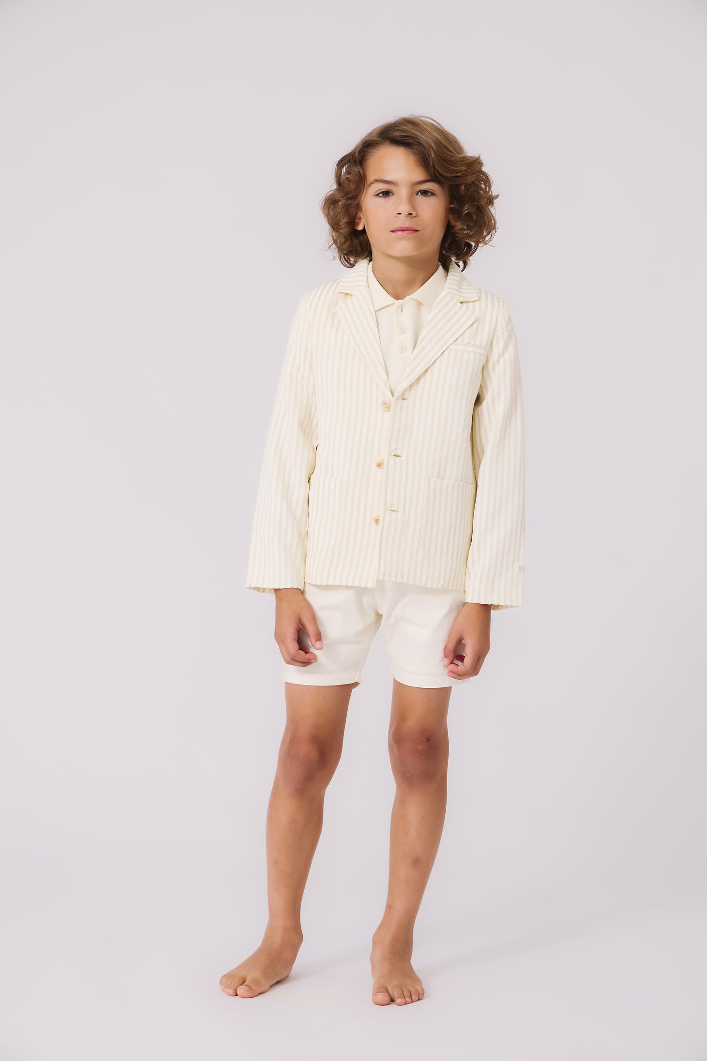 KIPP CREAM COTTON SHORTS