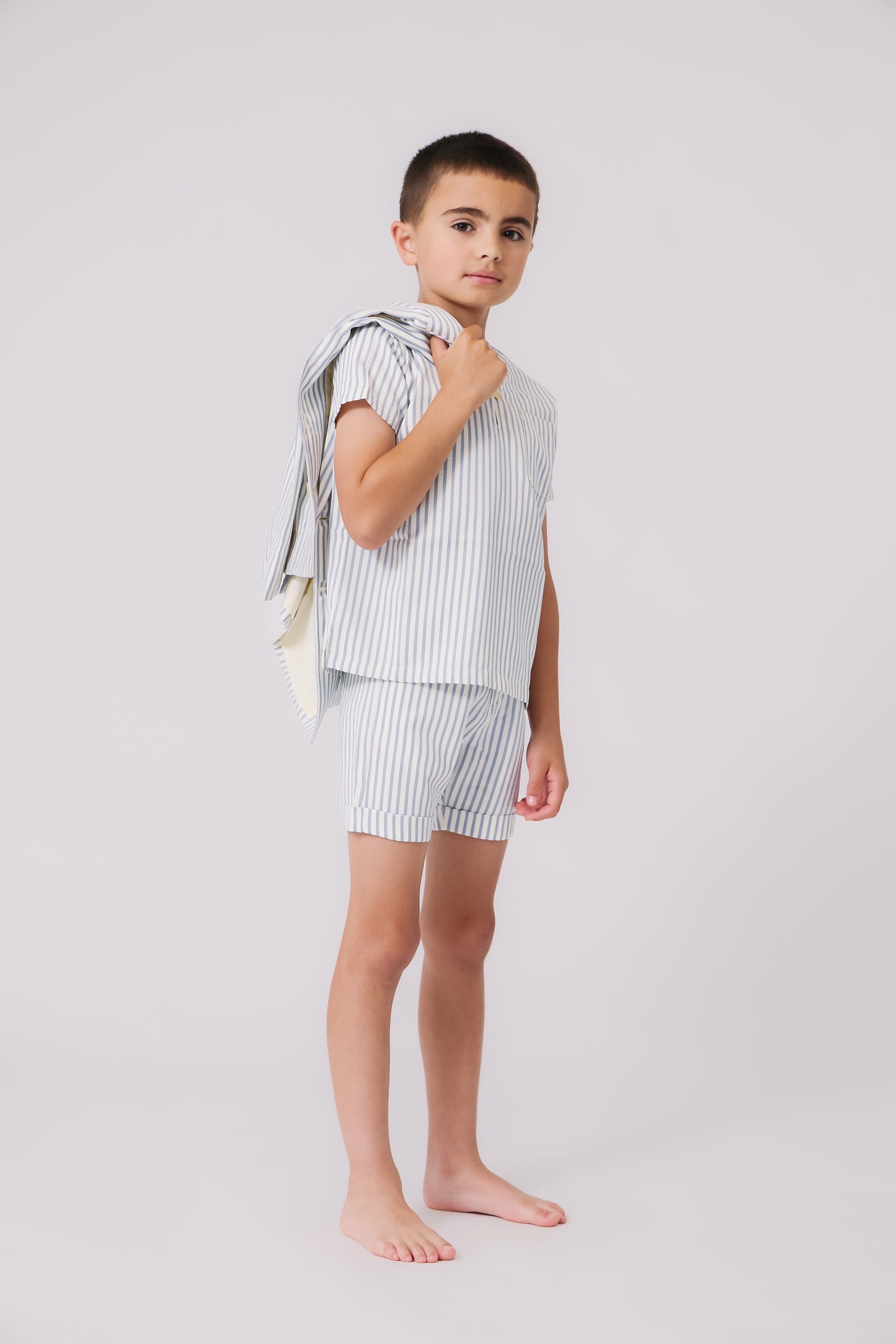 KIPP BLUE STRIPED BUTTON SHIRT