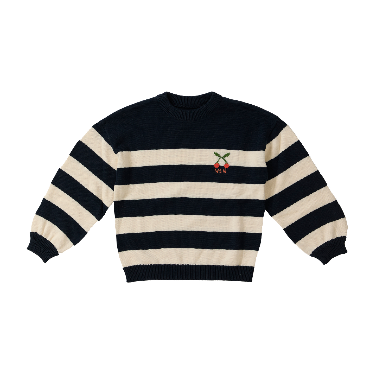 WANDER & WONDER NAVY STRIPE PULLOVER SWEATER