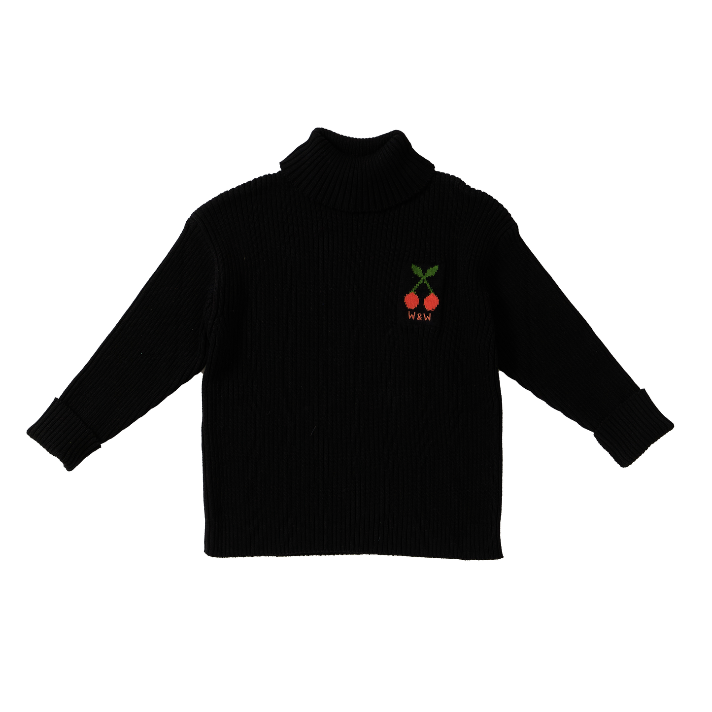 WANDER & WONDER BLACK KNIT TURTLENECK SWEATER