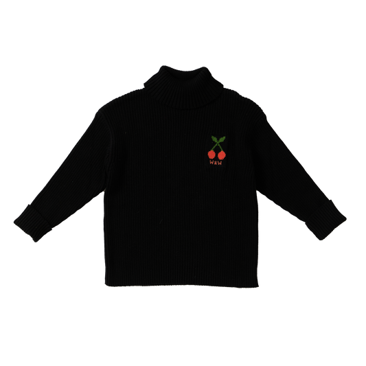 WANDER & WONDER BLACK KNIT TURTLENECK SWEATER