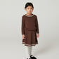 COPENHAGEN COLOR WALNUT/CREAM TRIM KNIT TENNIS SKIRT