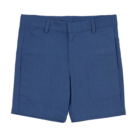 SWEET THREADS ROYAL BLUE TEXTURED SHORTS