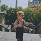 MADELEINE BROWN LEATHER TAB OVERALLS SET