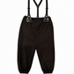 MADELEINE BROWN LEATHER TAB OVERALLS SET