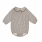 MADELEINE BROWN LEATHER TAB OVERALLS SET
