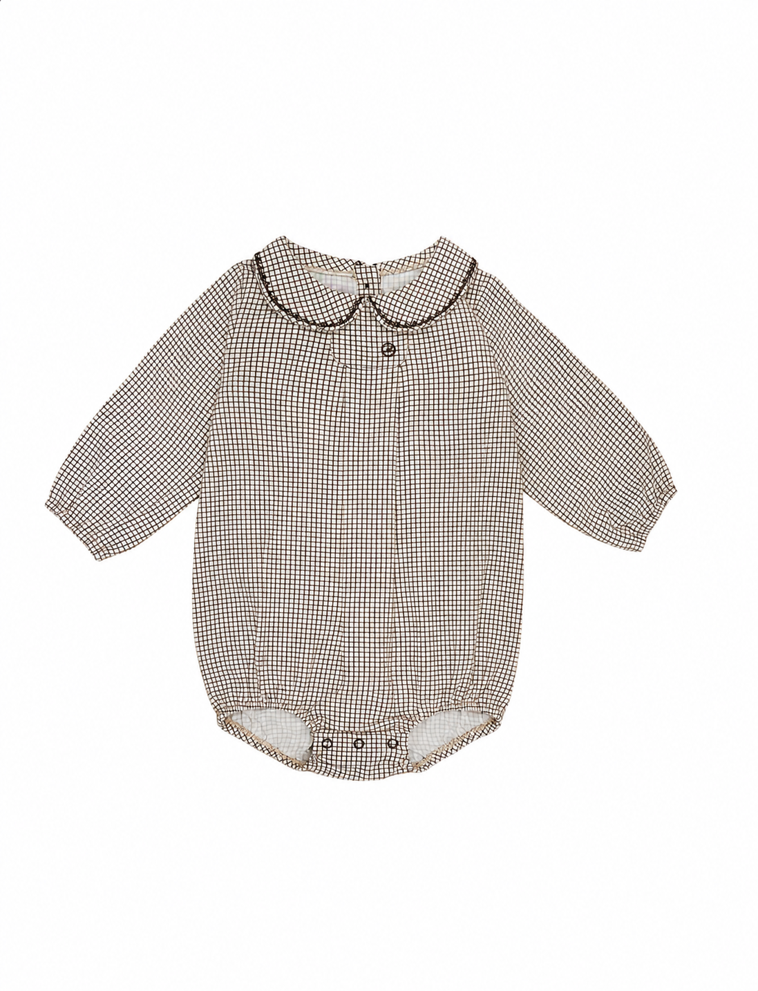 MADELEINE BROWN LEATHER TAB OVERALLS SET