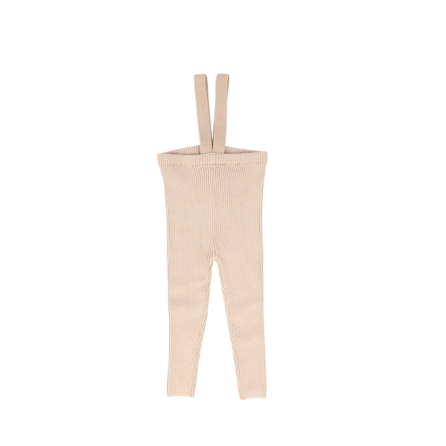 LIL LEGS DUSTY PINK KNIT SUSPENDER LEGGINGS