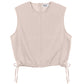 KIX LIGHT PINK DENIM GATHERED TIE VEST
