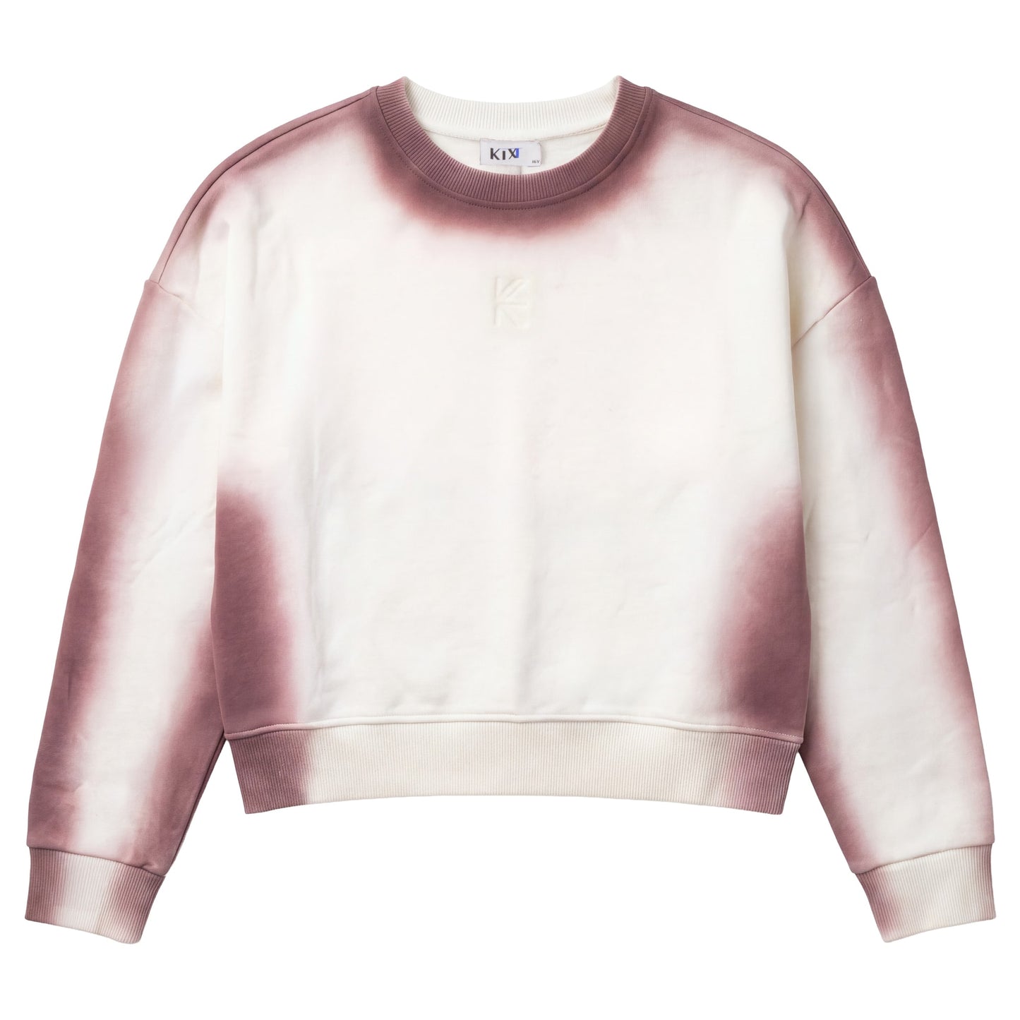 KIX BURGUNDY/WHITE OMBRE SWEATSHIRT