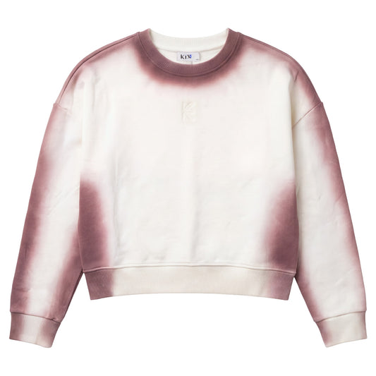 KIX BURGUNDY/WHITE OMBRE SWEATSHIRT