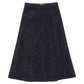 KIX BLACK DENIM ANIMAL PRINT PLEATED SKIRT