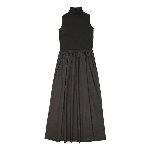 URBAN EDGE BLACK KNIT COMBO DRESS