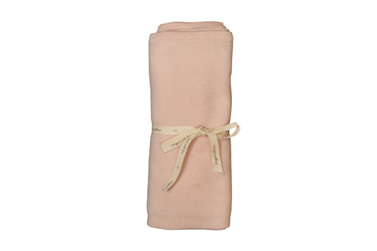 BEE & DEE BLUSH PINK KNIT EMBROIDERED DOT ACCENT BLANKET [FINAL SALE]