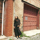 URBAN EDGE BLACK KNIT COMBO DRESS