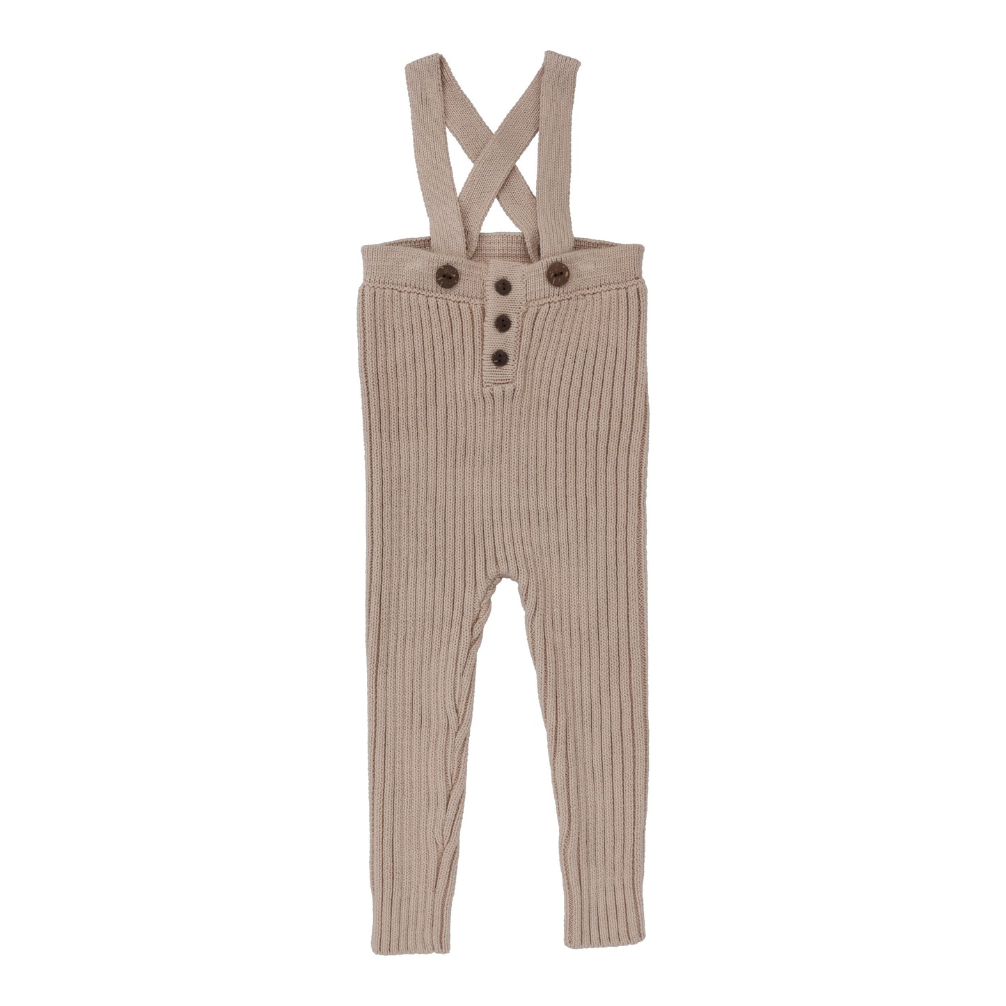 ANALOGIE PINK RIBBED KNIT OVERALLS