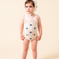 BIRINIT PETIT IVORY BUTTERFLY EMBROIDERED KNIT ROMPER