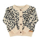 PIUPIUCHICK PINK ANIMAL PRINT KNIT CARDIGAN