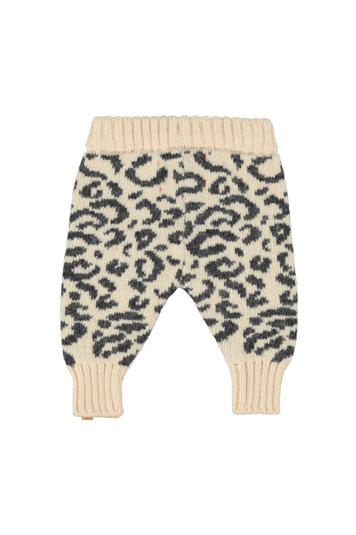 PIUPIUCHICK PALE PINK ANIMAL PRINT KNIT PANTS