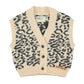 PIUPIUCHICK PINK ANIMAL PRINT KNIT VEST