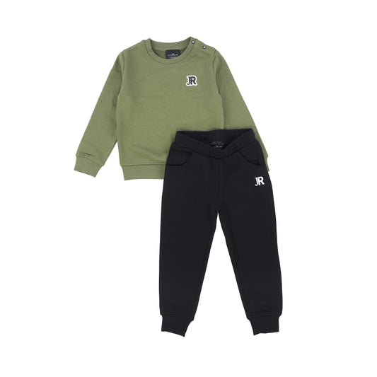 JOHN RICHMOND GREEN LOGO SWEATSHIRT SET