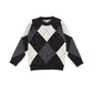 LITTLE PARNI BLACK ARGYLE SWEATER
