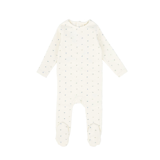 LILETTE CREAM/BLUE BITSY FLORAL FOOTIE