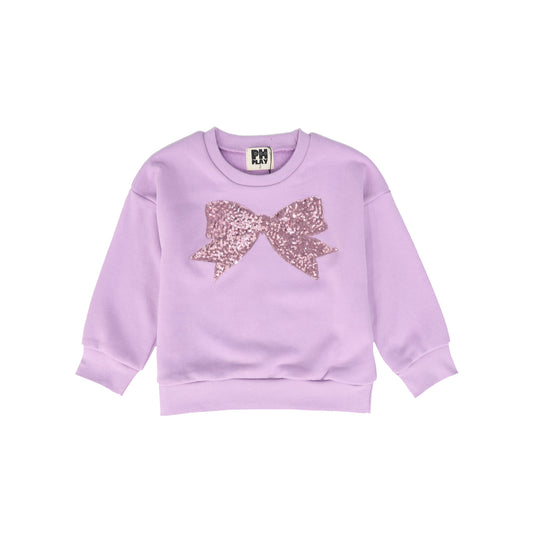 PH PLAY PURPLE SEQUINS BOW SWEATSHIRT [FINAL SALE]