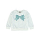 PH PLAY MINT GREEN SEQUINS BOW SWEATSHIRT [FINAL SALE]