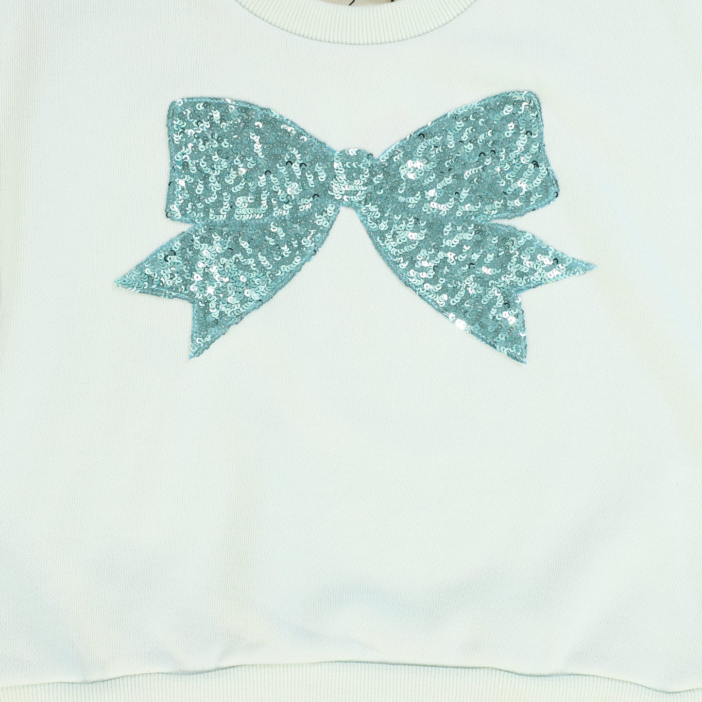 PH PLAY MINT GREEN SEQUINS BOW SWEATSHIRT [FINAL SALE]