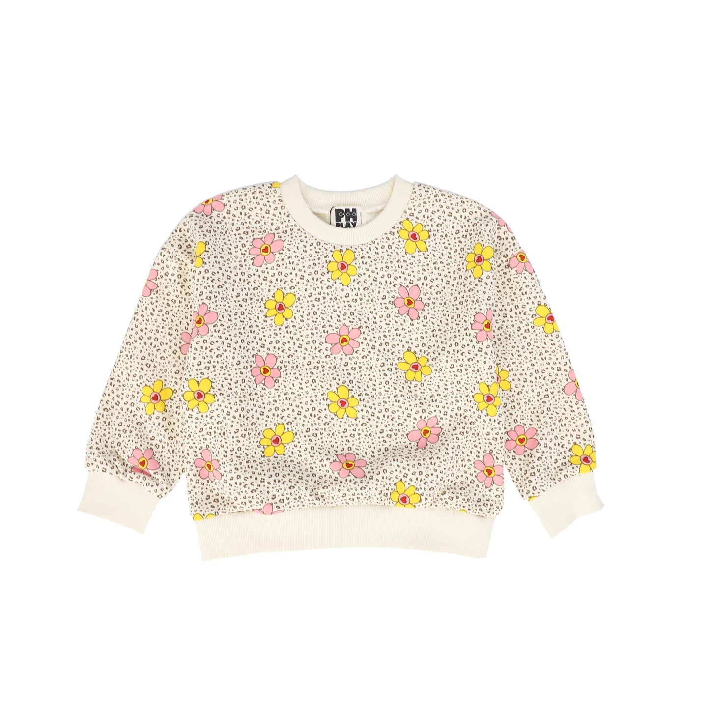 PH PLAY BIEGE YELLOW/PINK FLOWER PRINT SWEATSHIRT [FINAL SALE]