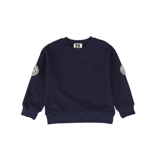 PH PLAY NAVY SMILE PATCH SWEATSHIRT [FINAL SALE]