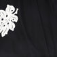 VENERA ARAPU BLACK FLOWER PATCH DRESS